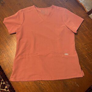 FIGS Mauve Casma Scrub Top (L)
